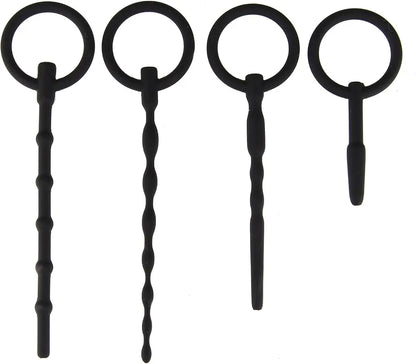 Beauty7 4-Piece Silicone Urethral Sound and Dilator Set for Men