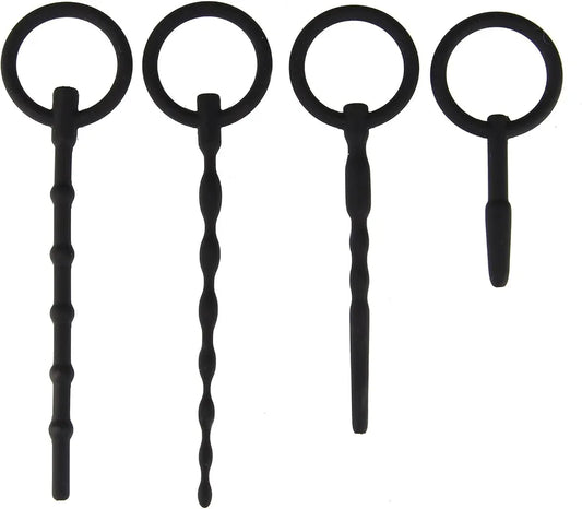 Beauty7 4-Piece Silicone Urethral Sound and Dilator Set for Men