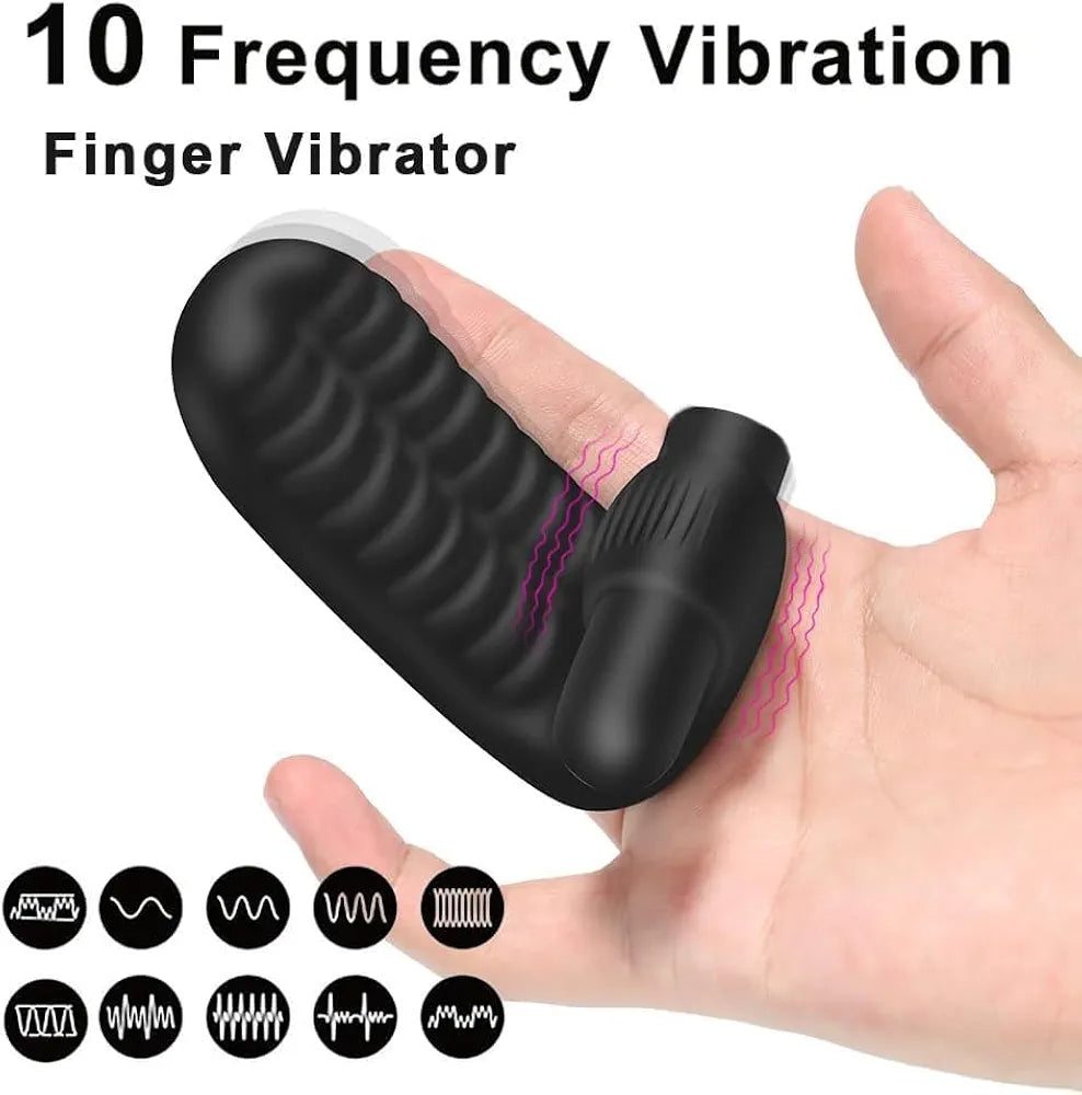 Silicone Finger-Wearable G-Spot and Clitoral Stimulator for Women