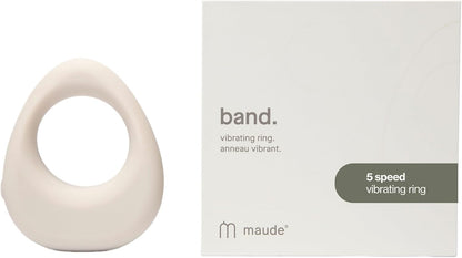 Maude 5-Speed Silicone Vibrating Penis Ring with USB Charger and Travel Case