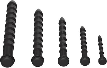 5-Piece Silicone Urethral Dilator and Prostate Massager Set for Men