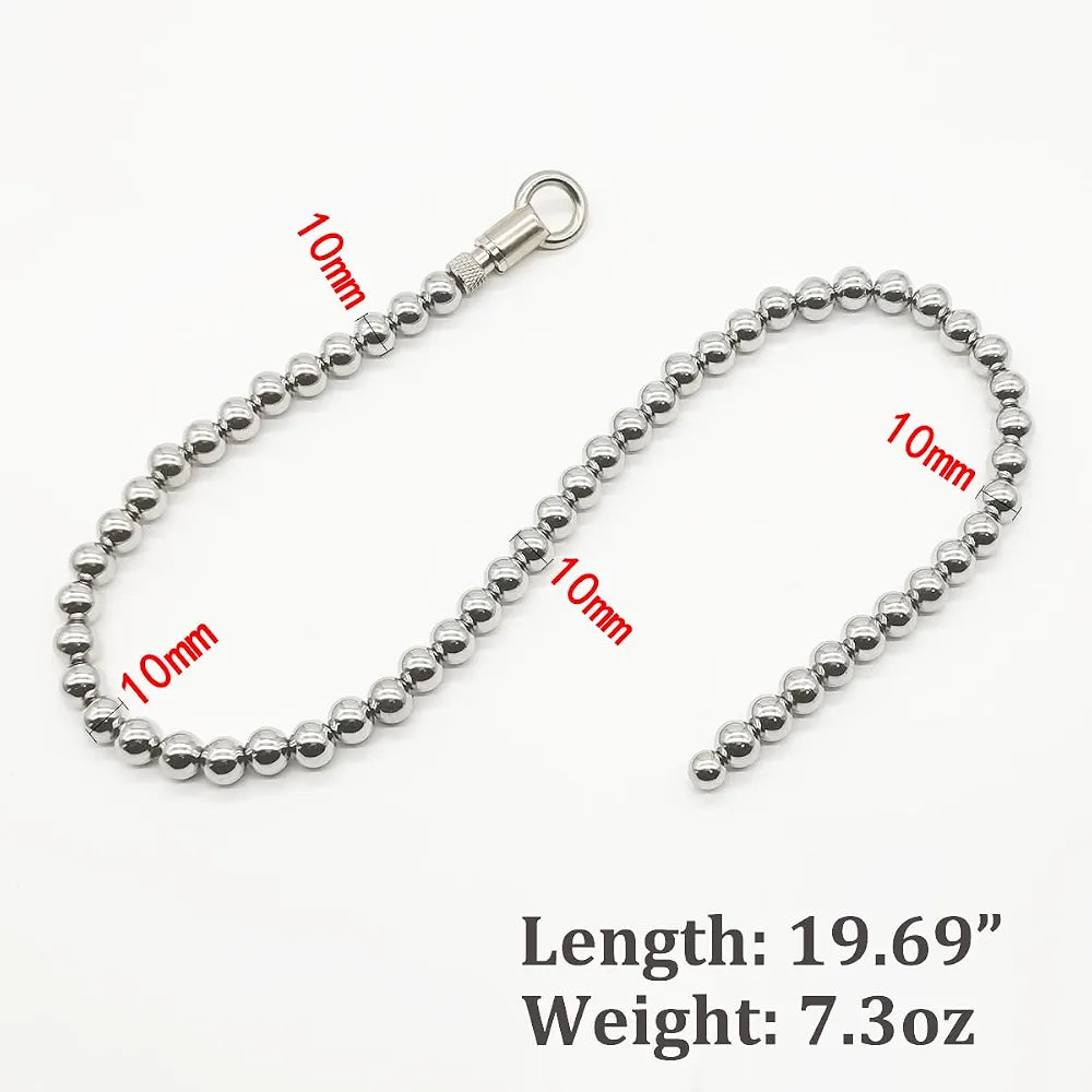 19.69-Inch Stainless Steel Smooth Urethral Sounding Dilator and Stretching Rod