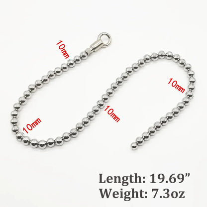 19.69-Inch Stainless Steel Smooth Urethral Sounding Dilator and Stretching Rod
