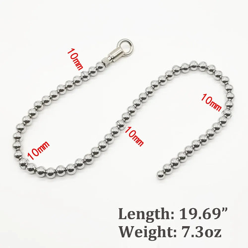19.69-Inch Stainless Steel Smooth Urethral Sounding Dilator and Stretching Rod