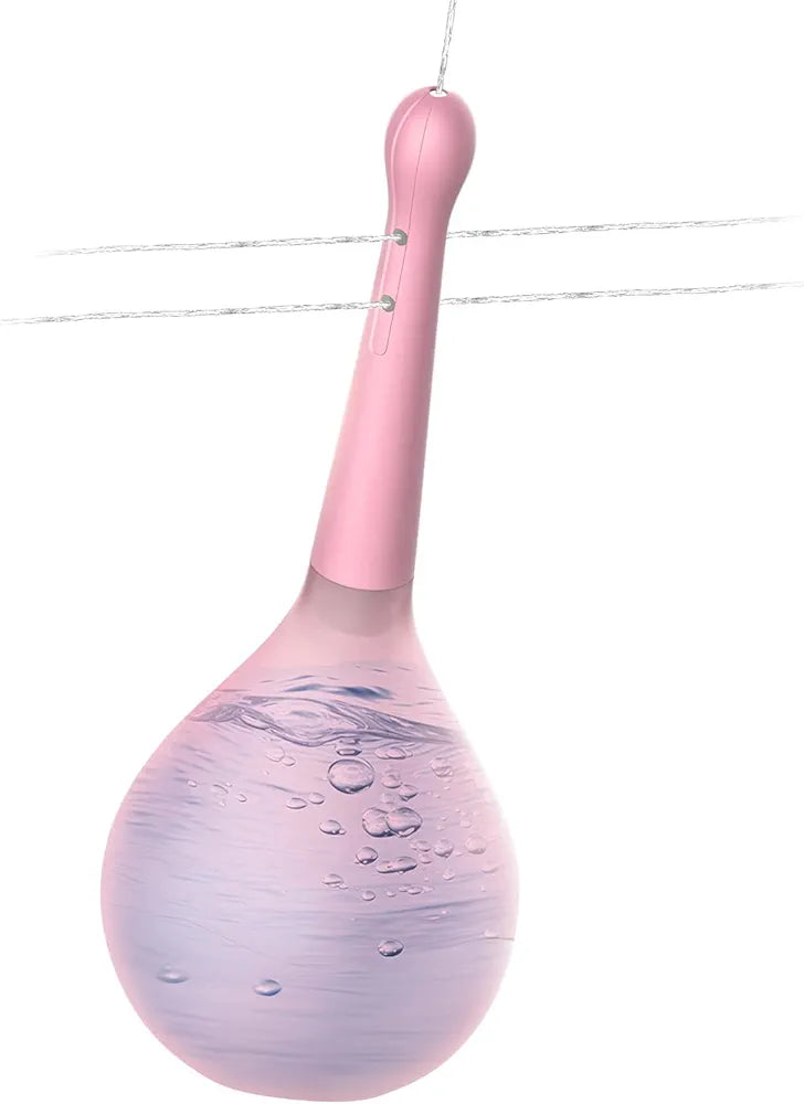 FST Reusable Silicone Enema Bulb Anal Douche with 5-Hole Spray and Anti-Backflow Design