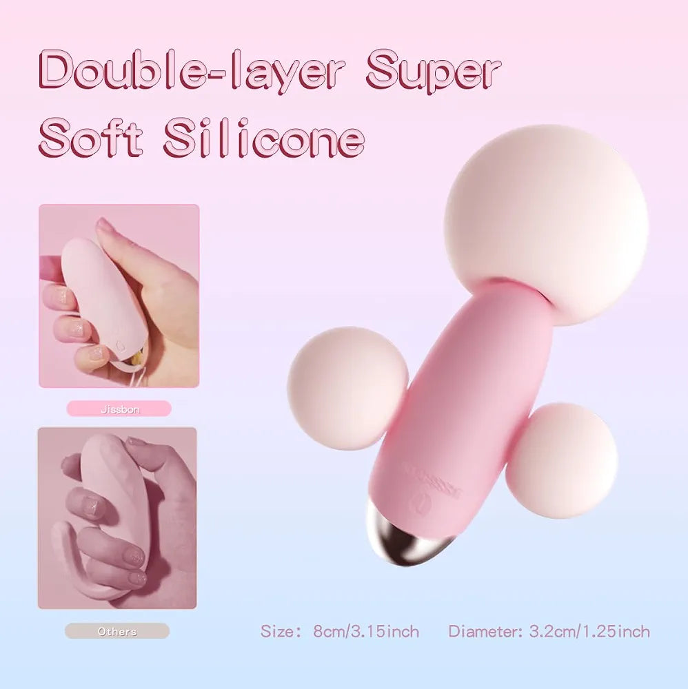 8-Mode Mini Silicone Bullet Vibrator - Wearable Personal Massager for Clitoral and Nipple Stimulation