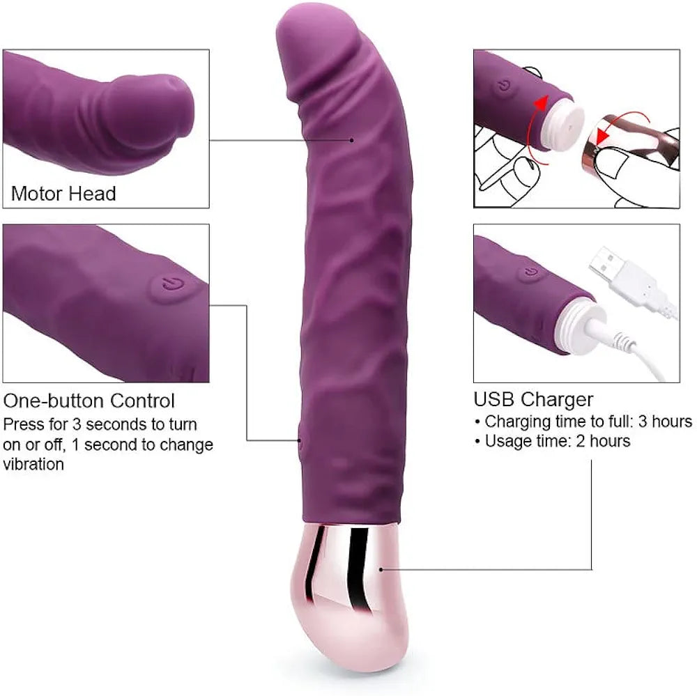 10-Mode Rechargeable G-Spot and Clitoral Vibrator for Couples