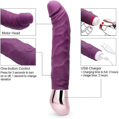 10-Mode Rechargeable G-Spot and Clitoral Vibrator for Couples