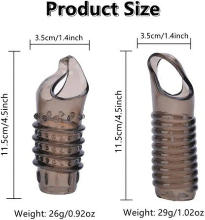 2 Pcs Sex Toys Penis Sleeve Cock Sleeve, Cock Ring Male Sex Toys for Men Penis Extender, Penis Ring Knot Dildo Girth Enhancer Sleeve Adult Toys for Men Couples Juguetes Sexuales