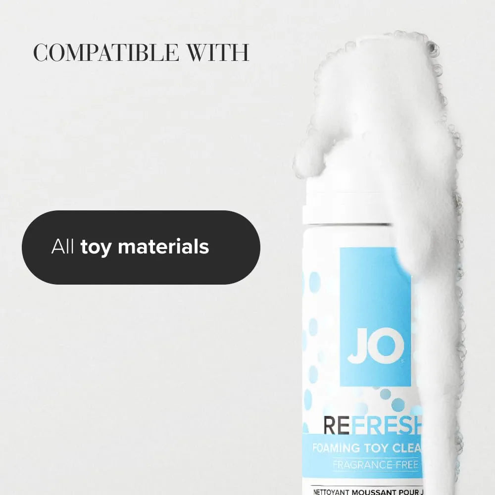 JO Refresh Foaming Toy Cleaner, Gentle Antibacterial Formula, 1.7 Fluid Ounce
