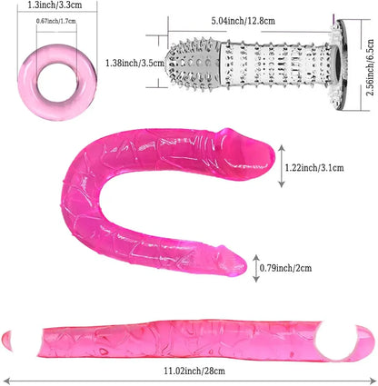 17-Piece Beginner Anal Training Kit: G-Spot Vibrator, Dildo, and Butt Plug Set for Couples