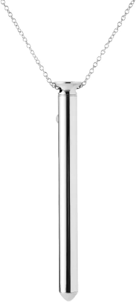 Crave Vesper Original Discreet Vibrating Necklace - Luxury Wearable Adult Toy, Silver
