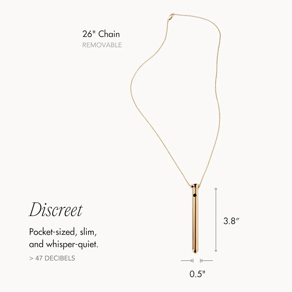 Crave Vesper 2 Original Vibrator Necklace - Discreet Wearable Luxury Vibrating Pendant for Adults