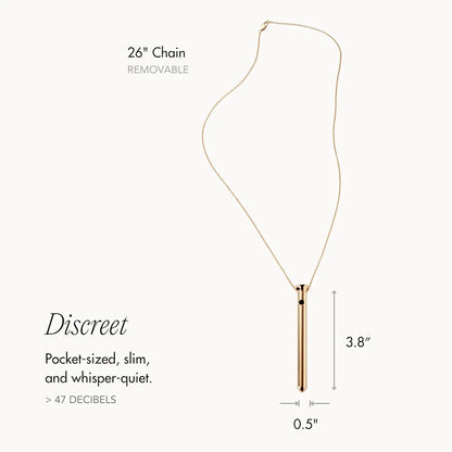 Crave Vesper 2 Original Vibrator Necklace - Discreet Wearable Luxury Vibrating Pendant for Adults