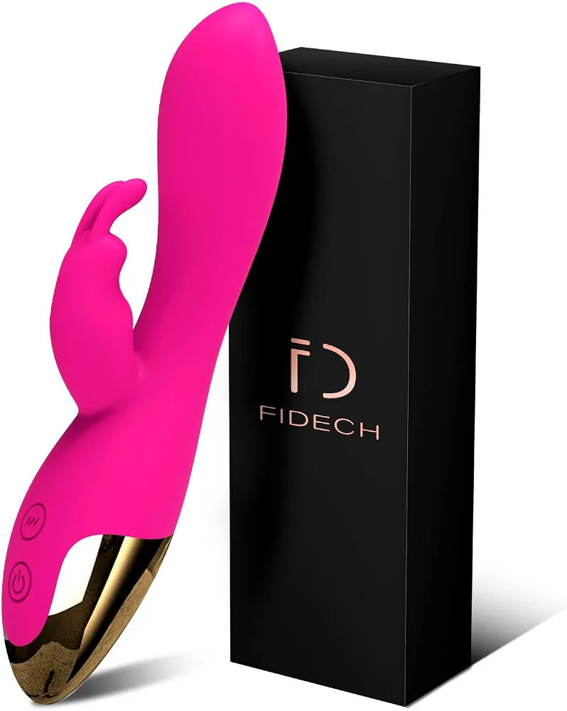 FIDECH Dual-Motor Rabbit Vibrator with 10 Vibration Modes for G-Spot and Clitoral Stimulation