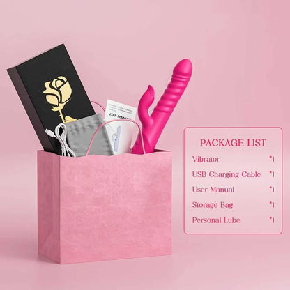Rechargeable Rabbit G-Spot Vibrator with 7 Thrusting and Vibration Modes