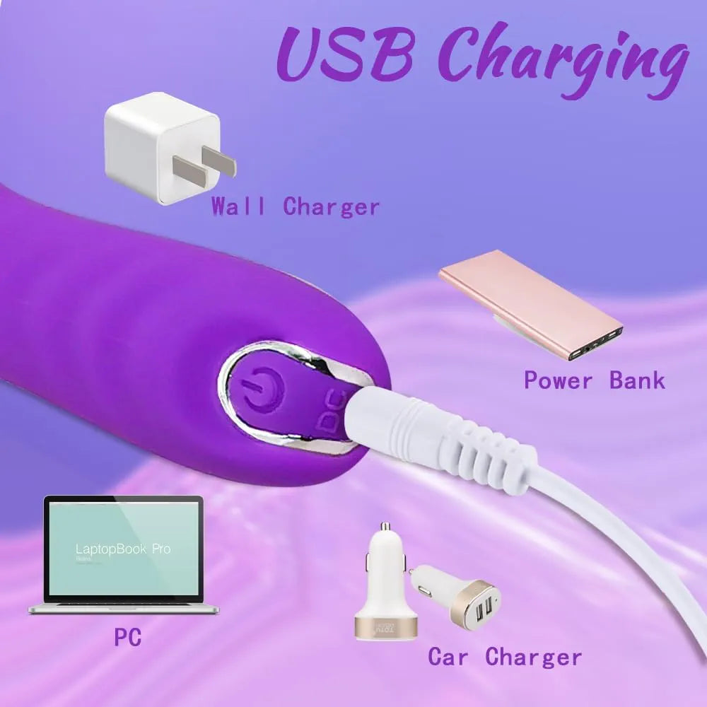 Rechargeable Silicone Clitoral and G-Spot Vibrator with 90 Stimulation Modes