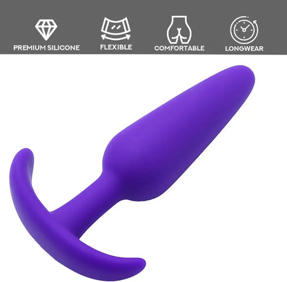 3-Piece Silicone Anal Training Kit with Flared Base for Beginners and Advanced Users
