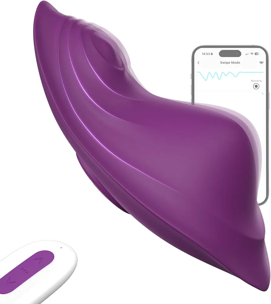 Butterfly Wearable App-Controlled Panty Vibrator with 10 Modes, Waterproof Magnetic Charging Clitoral Stimulator for Women and Couples