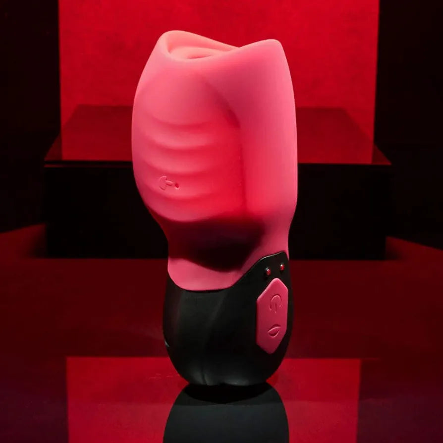 Rechargeable Silicone Suction Vibrator - Ergonomic Pleasure Massager in Red