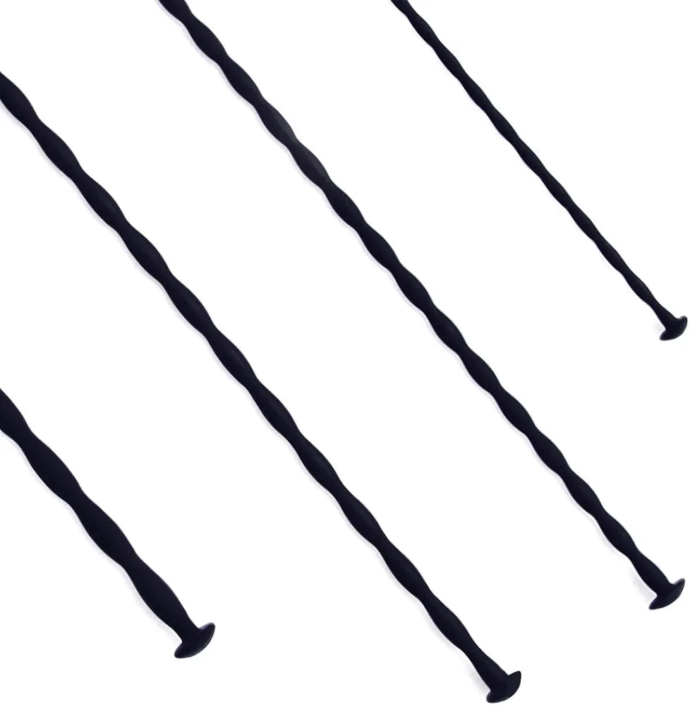 4-Piece Silicone Urethral Sound and Bead Plug Set for Beginners - Flexible and Smooth Dilator Kit for Men
