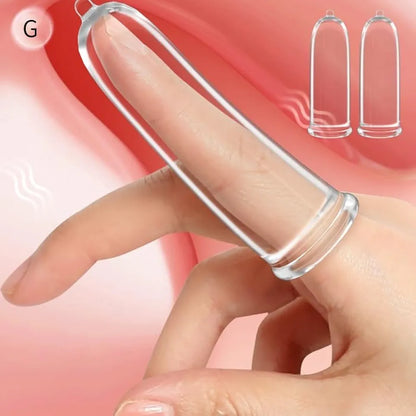 2-Piece Silicone Finger Cots for Intimate Stimulation and Sensual Play