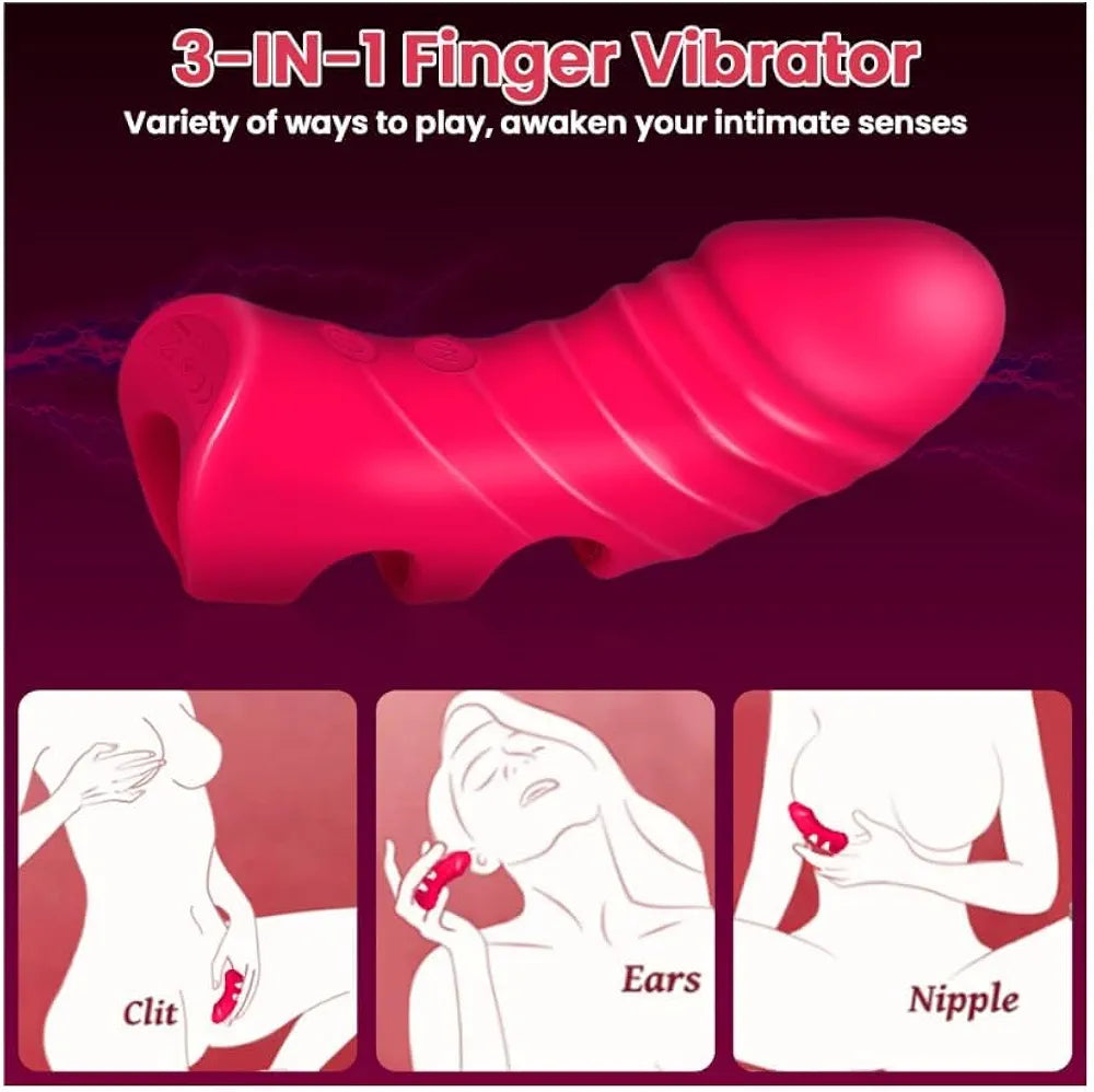 10-Mode Rechargeable Finger-Wearable G-Spot and Clitoral Stimulator