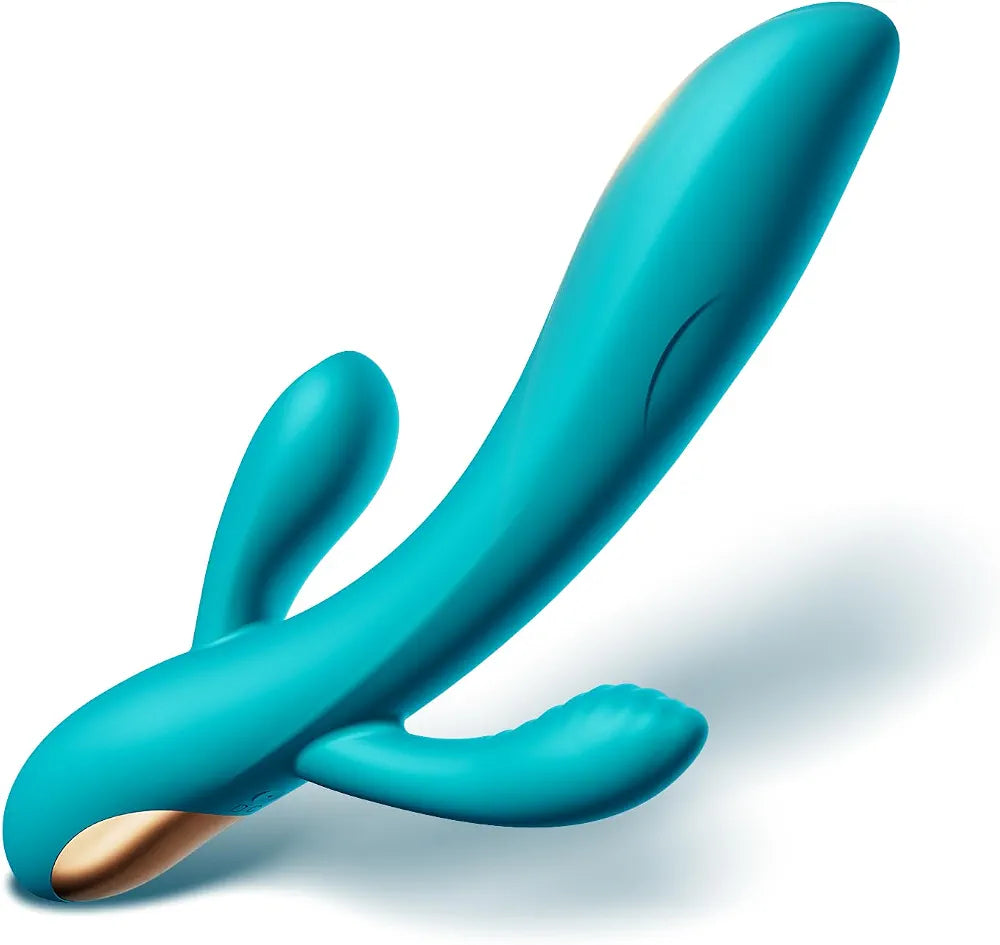 Premium 3-in-1 Silicone Rabbit Vibrator with 10 Vibration Modes for Clitoral and G-Spot Stimulation