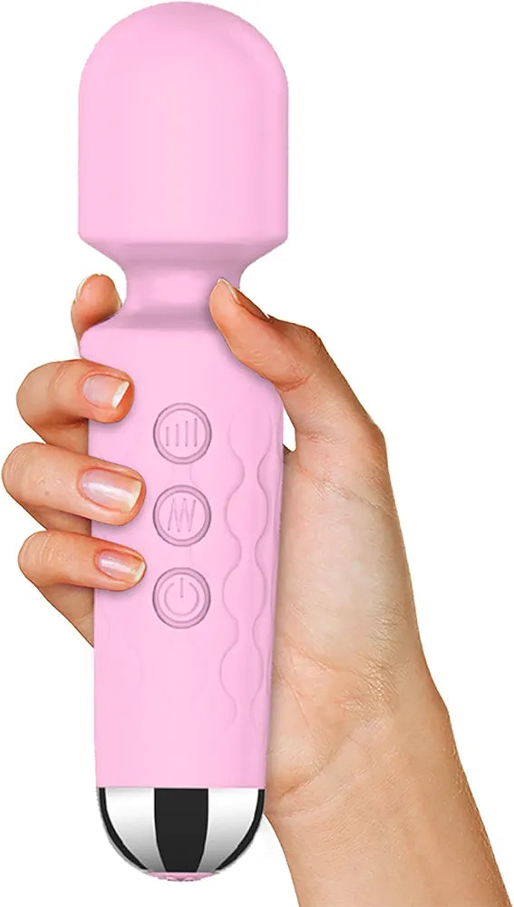 Compact Rechargeable Electric Personal Massager for Targeted Muscle Relief - Pink