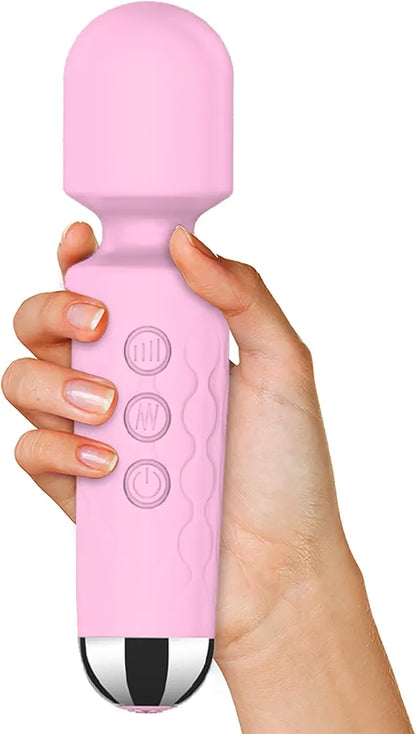 Compact Rechargeable Electric Personal Massager for Targeted Muscle Relief - Pink