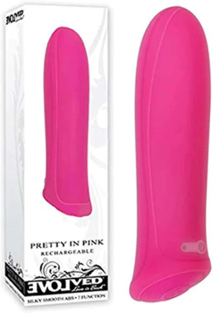 Evolved Novelties Pretty in Pink Rechargeable Compact Bullet Vibrator - 7 Modes, Waterproof