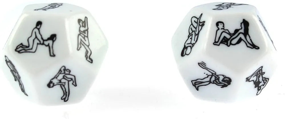 12-Sided Adult Couple Position Dice Set - Novelty Game for Bachelor Parties
