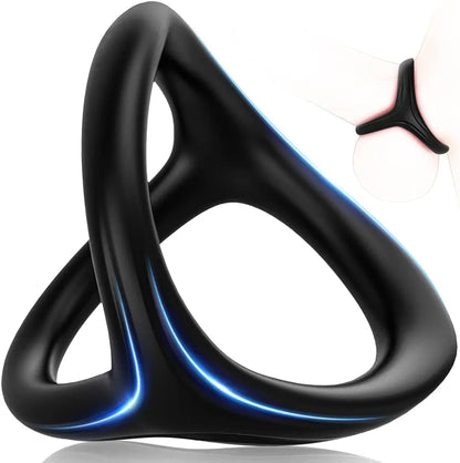 Adorime 3-in-1 Ultra-Soft Silicone Cock Ring for Enhanced Erection and Performance