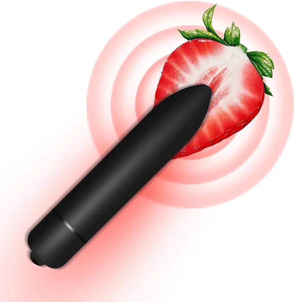 10-Speed Mini Bullet Vibrator for Clitoral and G-Spot Stimulation - Discreet Waterproof Personal Massager