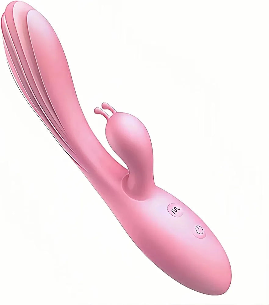 Dual-Stimulation Rabbit Vibrator for G-Spot and Clitoral Pleasure, Waterproof Silicone Adult Toy