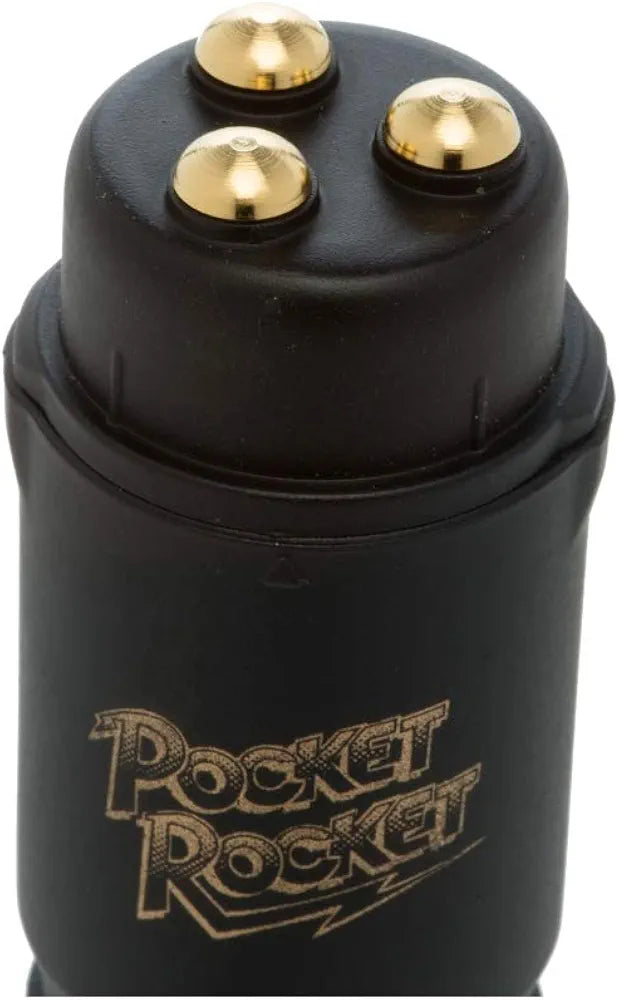 Doc Johnson Pocket Rocket Discreet Clitoral Vibrator - Compact & Powerful Black Massager