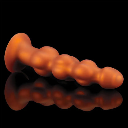 Premium Soft Silicone Graduated Anal Beads and Suction Cup Butt Plug