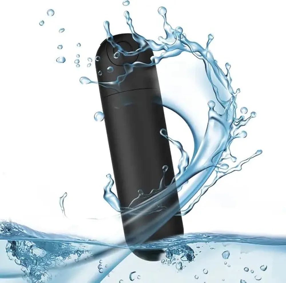 Silicone Rechargeable Mini Bullet Vibrator - 10-Mode Waterproof Personal Massager