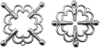 Adjustable Stainless Steel Nipple Clamps with Connecting Chains for Sensual Play