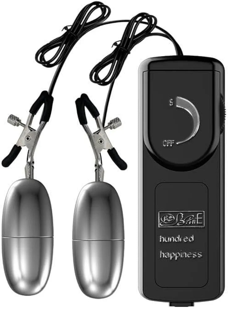 Remote-Controlled Multi-Speed Adjustable Nipple Stimulator for Couples and Solo Play