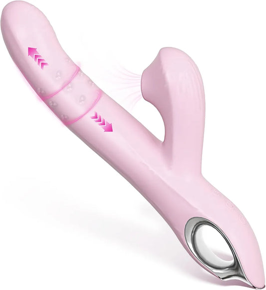 Advanced Dual-Action Clitoral and G-Spot Stimulator with 10 Suction and Thrusting Modes
