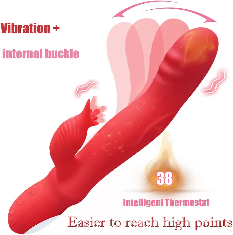 Rechargeable G-Spot & Clitoral Vibrator with Heating and 12 Vibration Modes