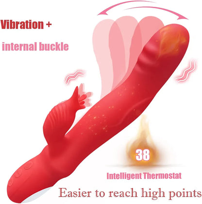 Rechargeable G-Spot & Clitoral Vibrator with Heating and 12 Vibration Modes