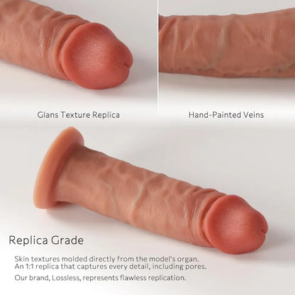 6-Inch Realistic Soft Silicone Dildo with Suction Cup for Beginners
