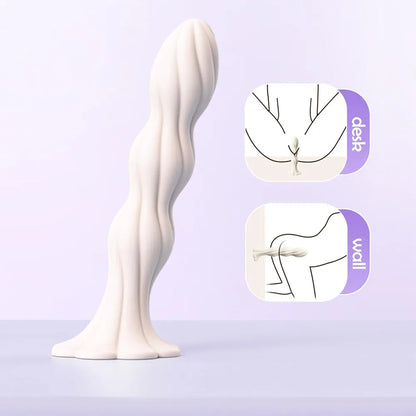 Premium Silicone Anal Beads with Flower Suction Base for Beginner Training and Prostate Massage