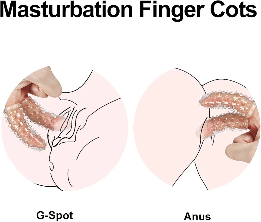 Silicone Finger Sleeves for G-Spot and Nipple Stimulation - 2 Pack