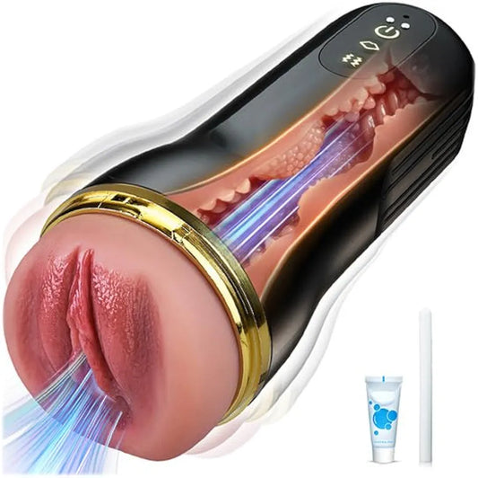 Bestvibe Automatic Realistic Male Masturbator with 5 Suction Modes and 10 Vibration Patterns