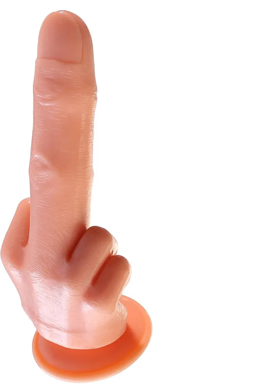 9.5-Inch Realistic Finger-Shaped Anal Dildo with Suction Cup for G-Spot Stimulation