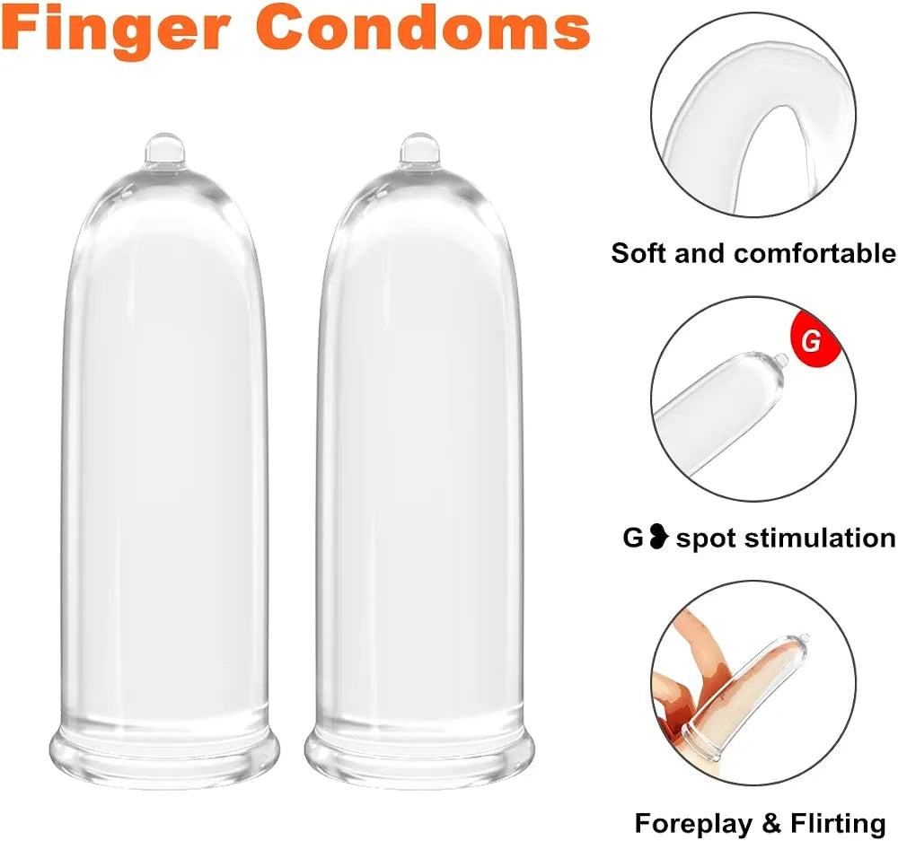 2-Piece Silicone Finger Cots for Intimate Stimulation and Sensual Play