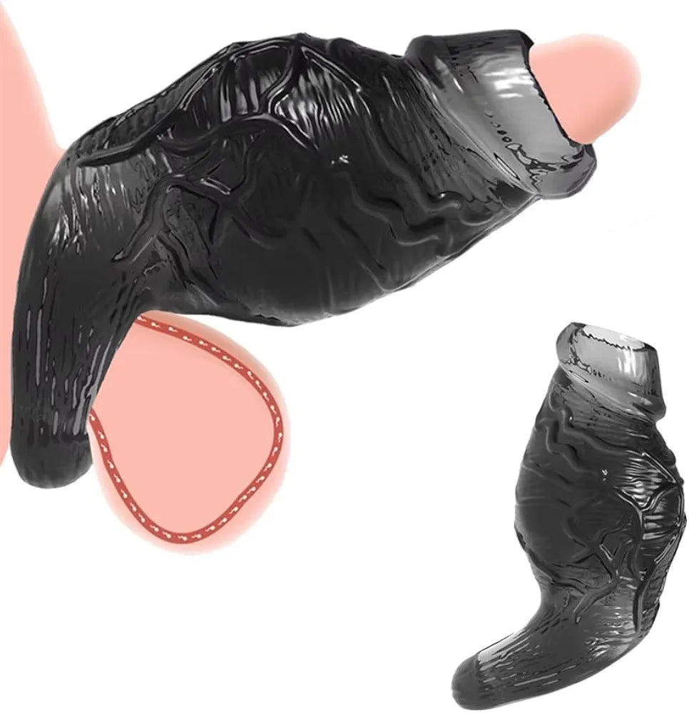Reusable Silicone Penis Extender and Delay Cock Sleeve for Enhanced Performance